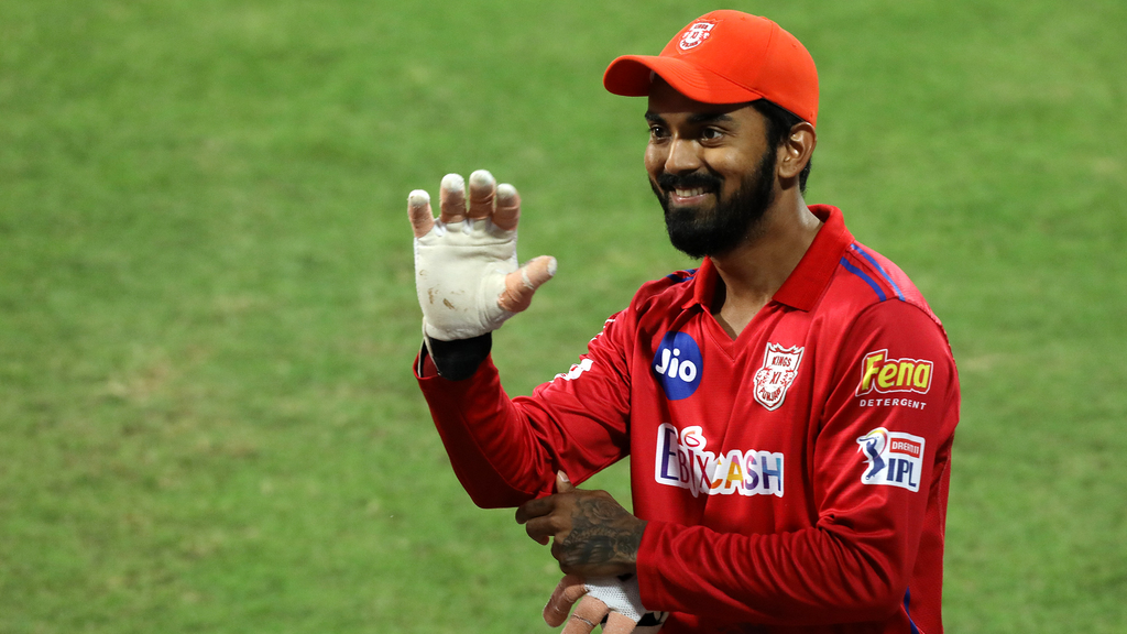 KXIP captain KL Rahul during IPL 2020